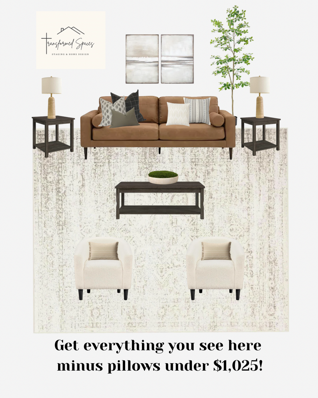 Transitional DIY Living Room Package